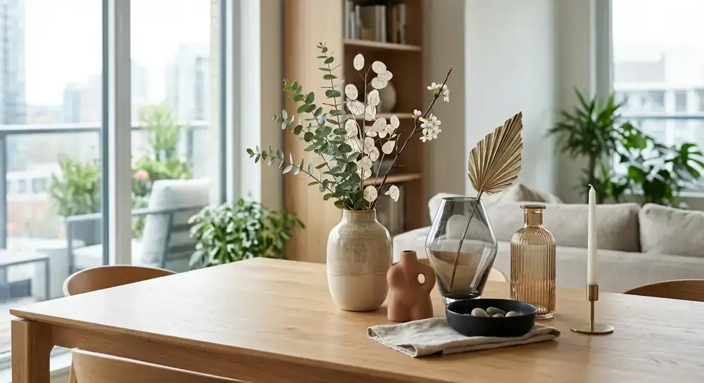 Modern table accessories and decorative vases